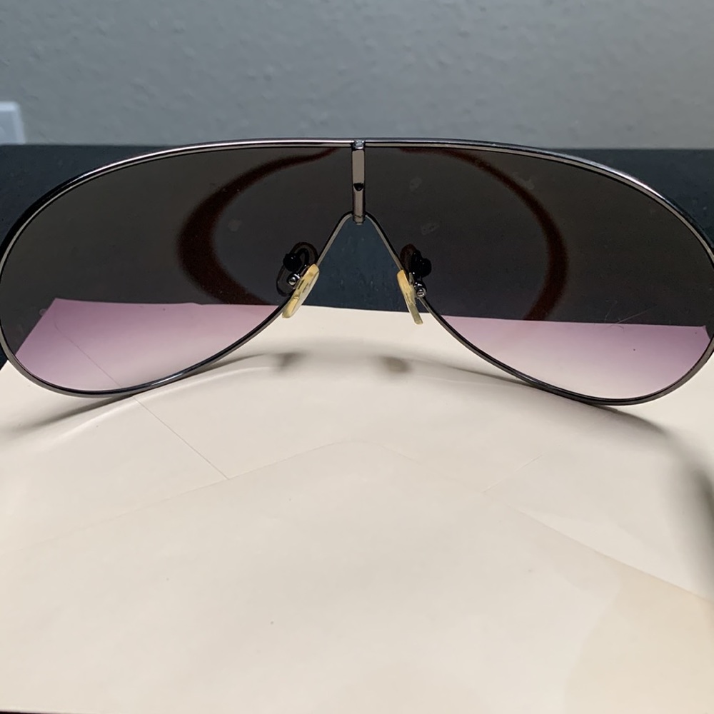 Large aviator sunglasses black sides with purple tone gradient glasses very cool - Picture 5 of 7